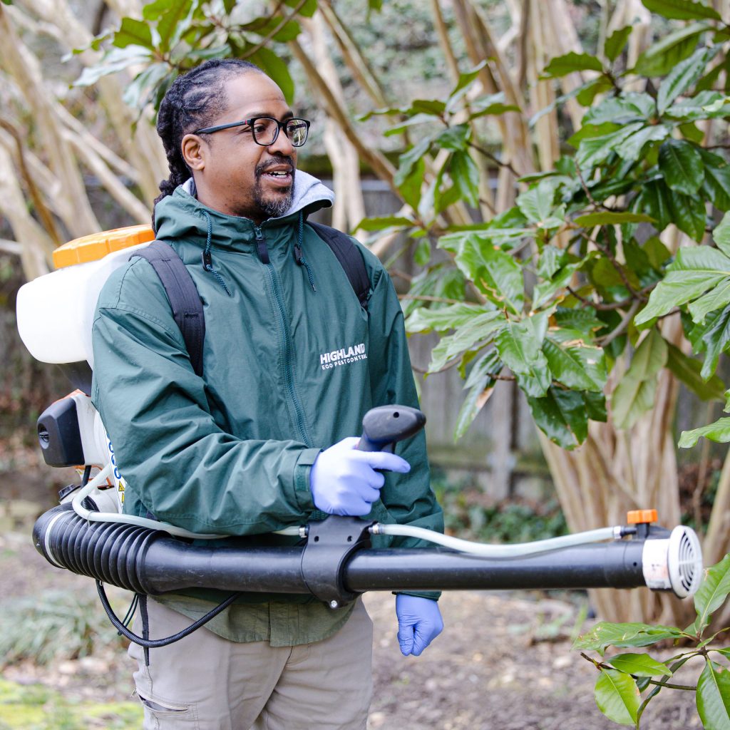 A environmentally friendly Mosquito Control Tech Spraying for backyard mosquitoes a rat